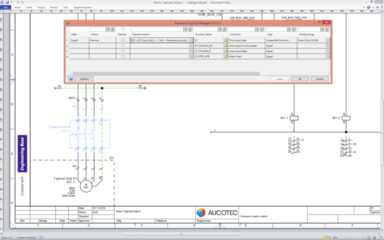 AUCOTEC - Engineering Base - ATM with dimensioning